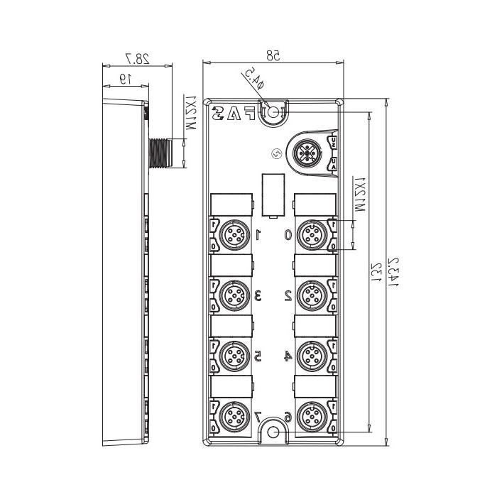 M12接口，IO-Link集线器，PNP， 16DI/DO配置模块，00BE31