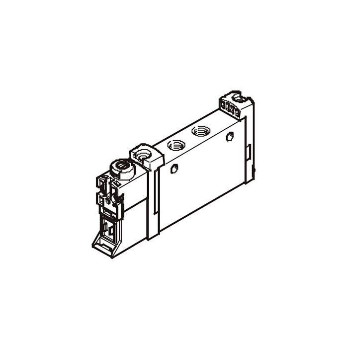 Tubular valve G1/4, three position five-way valve internal pilot, medium pressure, valve width 18 mm, FV-L18-P53U-T-G14, 574433